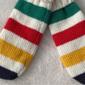 Hudson’s Bay Company Vintage Multi-striped Unisex Knit Mittens